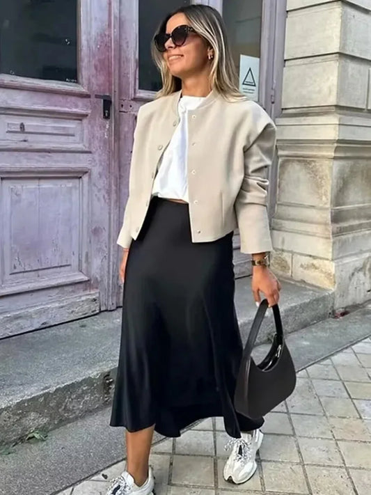 UrbanEdge - Woman High Waist Elegant Long Skirts For Women Fashion Summer