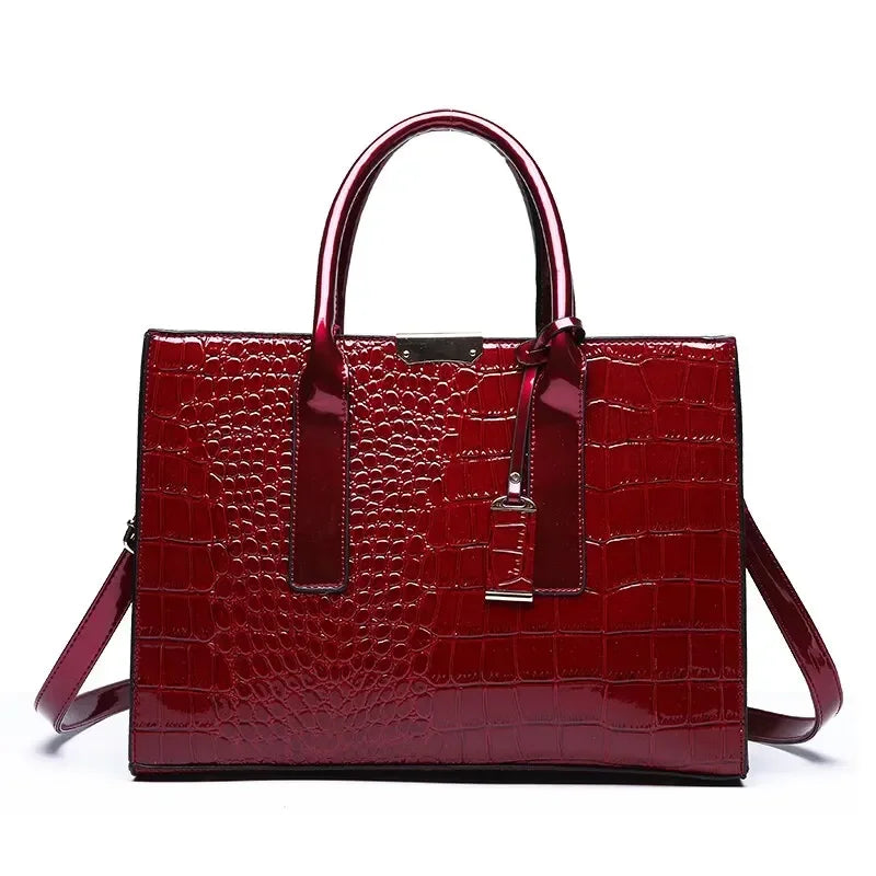 UrbanEdge - Luxury Vintage Women's Crocodile Pattern Handbag