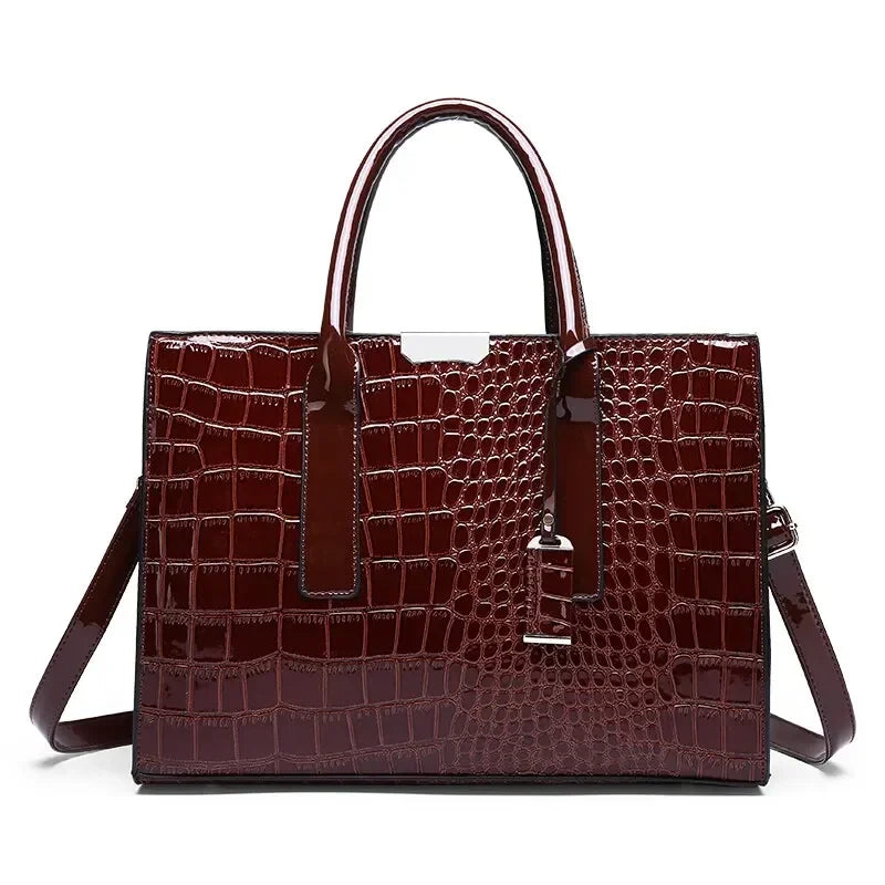 UrbanEdge - Luxury Vintage Women's Crocodile Pattern Handbag