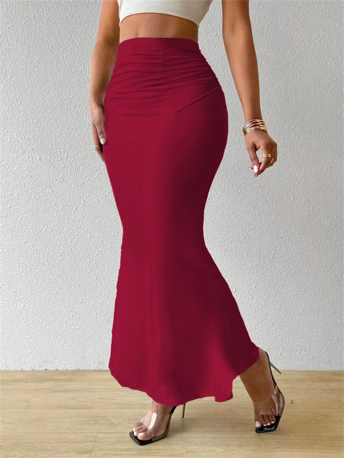 UrbanEdge - Women’s Elegant Fashion High Waist Fold Skirt