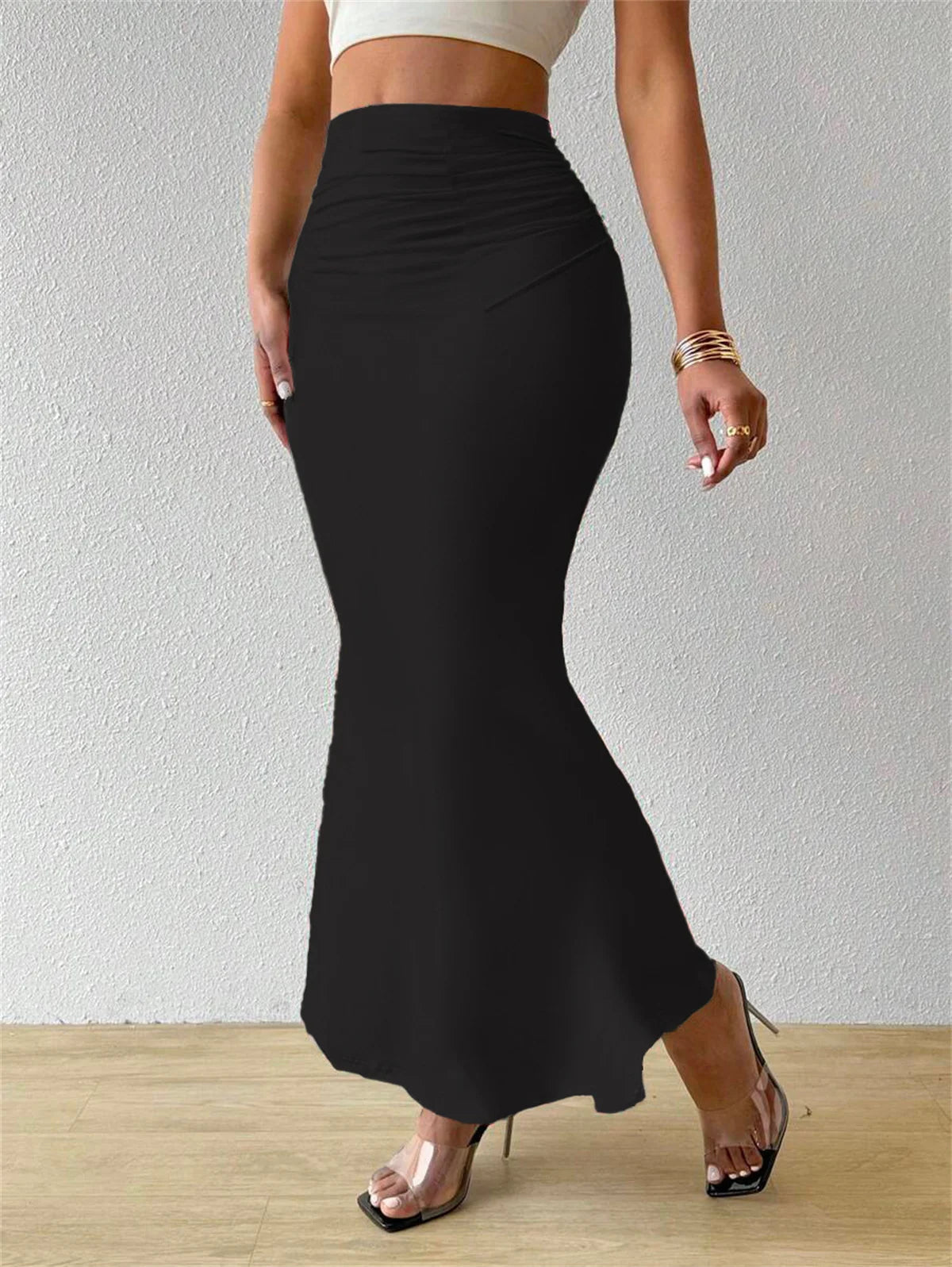 UrbanEdge - Women’s Elegant Fashion High Waist Fold Skirt