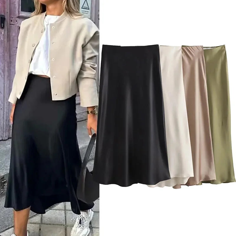 UrbanEdge - Woman High Waist Elegant Long Skirts For Women Fashion Summer