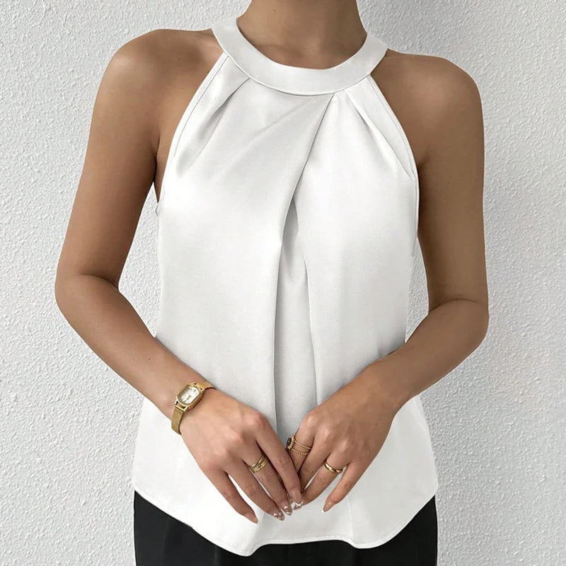 UrbanEdge - Summer Women's High End Satin Tank Shirt