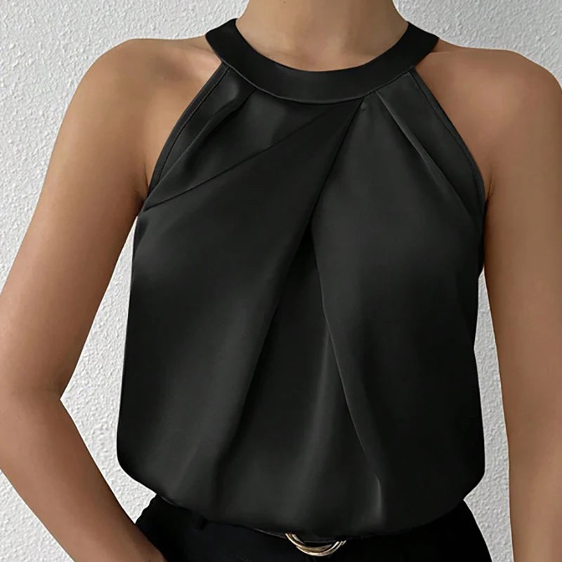 UrbanEdge - Summer Women's High End Satin Tank Shirt
