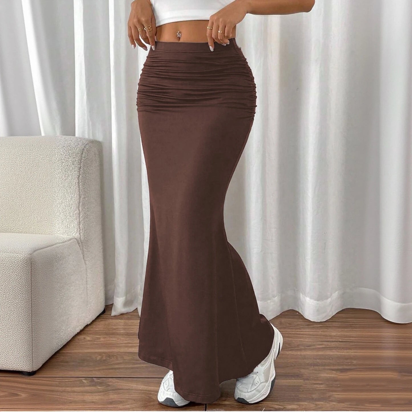 UrbanEdge - Women’s Elegant Fashion High Waist Fold Skirt