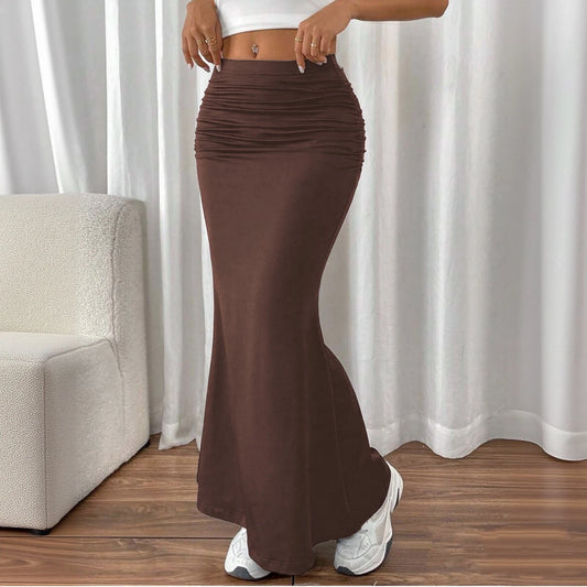UrbanEdge - Women’s Elegant Fashion High Waist Fold Skirt