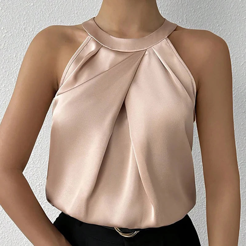 UrbanEdge - Summer Women's High End Satin Tank Shirt
