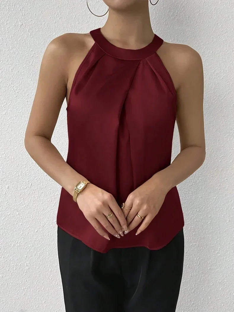 UrbanEdge - Summer Women's High End Satin Tank Shirt