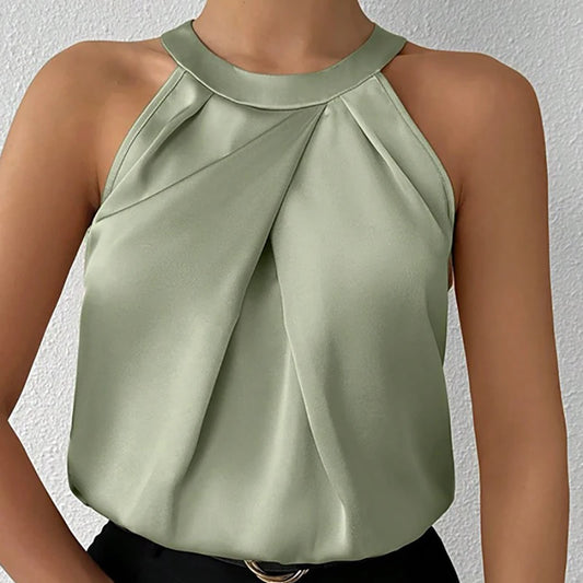UrbanEdge - Summer Women's High End Satin Tank Shirt